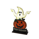 Wooden Ghost Pumpkin Halloween Pendant Party Scene Decoration