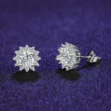 Silver Zircon Diamond Sunflower Pendant Chain Jewelry Bracelet Earrings Necklaces Rings Jewelry Sets