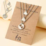 Mother's Day Gifts Bracelets Necklace Set Jewelry Matching Heart Bracelet from Daughter Mom