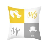 4PCS Home Cotton Decorative Slogan Pattern Throw Pillow Case Cushion Covers For Sofa Couch Bed Chair
