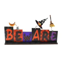 Colorful Letter Halloween Wooden Pendant Party Scene Decoration