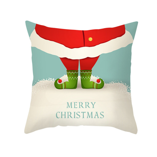 Home Decoration Green Santa Pillowcase Cushion Pillow Cover