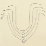 Mother's Day Gifts Bracelets Necklace Set Jewelry Matching Heart Bracelet from Daughter Mom