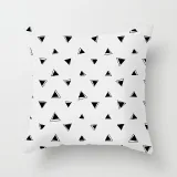 4PCS Home Cotton Decorative Black White Stripe Throw Pillow Case Cushion Covers For Sofa Couch Bed Chair
