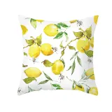 4PCS Home Cotton Decorative Lemon Throw Pillow Case Cushion Covers For Sofa Couch Bed Chair