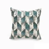 Hotsale Tropical Pattern Chenille Throw Pillows Geometric Jacquard Pillow Cases Cushion Covers