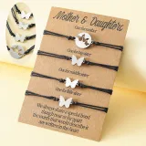 Mother Daughter Jewelry Set Hollow Butterfly Bracelets Gift For Mother's Day