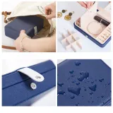 Rectangle PU Leather Jewelry Box with Lock For Girls and Women