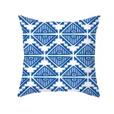 4PCS Chinese Style Geometry Decorative Throw Pillow Case Cushion Covers For Sofa Couch Bed Chair