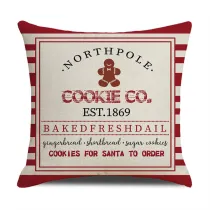 Home Decoration Red Christmas Cookie Pillow Cushion Cover Pillowcase