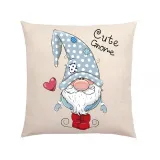 Home Decoration Christmas Cartoon Santa Claus Burlap Pillowcase Cute Pillowcase