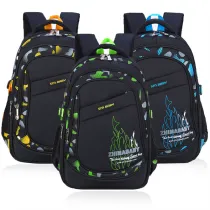 Primary School Flame Pattern Lightweight Waterproof Backpack School Bag