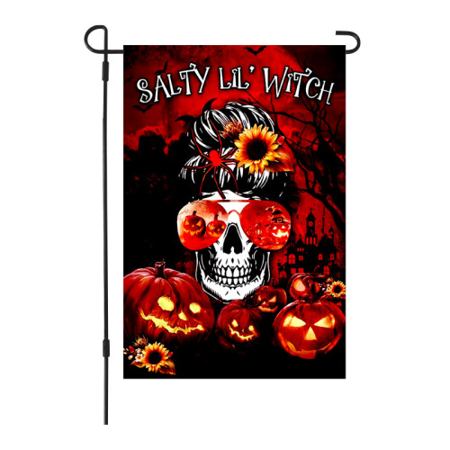 Halloween Holiday Skull Double-Sided Garden Flag Party Decoration Flag