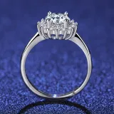 Silver Zircon Diamond Sunflower Pendant Chain Jewelry Bracelet Earrings Necklaces Rings Jewelry Sets