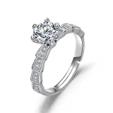 One-Carat Diamond Ring Eternity Engagement Wedding Band With Gift Box