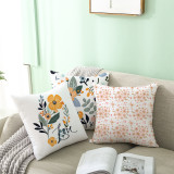 5PCS Home Cotton Decorative Heart Flower Printing Throw Pillow Case Cushion Covers For Sofa Couch Bed Chair