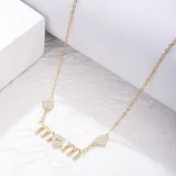 Mama Multicolor Letter Diamante Necklace Bracelet Mom Jewelry Set Gift For Mother's Day