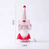 2PCS Easter Heart Envelope Bear Gnomes Faceless Plush Doll Holiday Decorations