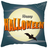 Halloween Holiday Round Background Pillowcase Home Gift Peach Skin Pillowcase