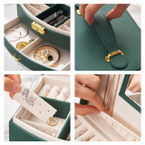 Two Layer Multi-function Drawer Jewelry Box with Mirror For Girls and Women