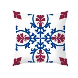 4PCS Chinese Style Geometry Decorative Throw Pillow Case Cushion Covers For Sofa Couch Bed Chair