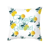 4PCS Home Cotton Decorative Lemon Throw Pillow Case Cushion Covers For Sofa Couch Bed Chair