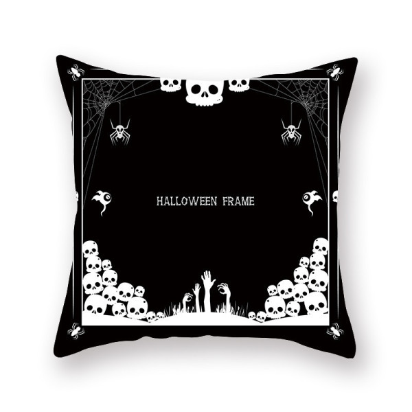 Halloween Holiday Pillowcase Cartoon Letter Cushion Cover Sofa Cushion