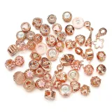 DIY 50 Mixed Beads Crystal Glass Crystal Zircon Beads Bracelet Necklace Accessories Jewelry