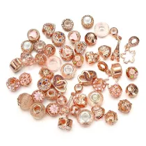 DIY 50 Mixed Beads Crystal Glass Crystal Zircon Beads Bracelet Necklace Accessories Jewelry