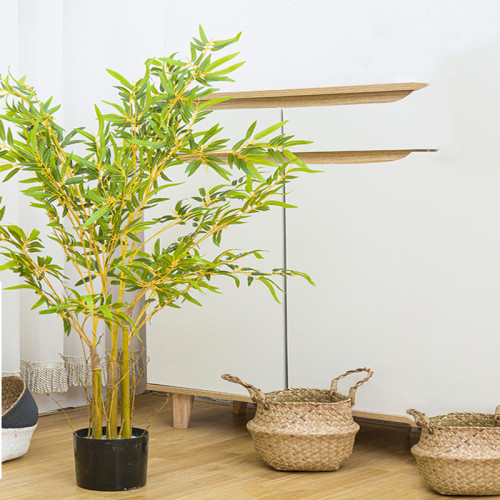 Artificial Plant Potted Bamboo Leaf Tree Green Plant Bonsai Decoration