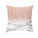 4PCS Home Cotton Decorative Pink Gold Blocking Throw Pillow Case Cushion Covers For Sofa Couch Bed Chair