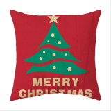 Christmas Cartoon Christmas Tree Pillowcase Printed Cushion Cover
