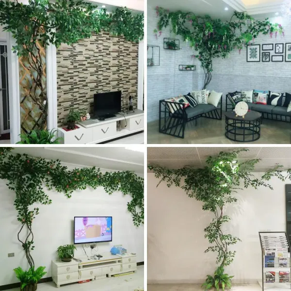 Artificial Wisteria Blossom Tree Wedding Background Wall Decoration Flowers