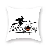 Halloween Holiday Pillowcase Cartoon Letter Cushion Cover Sofa Cushion