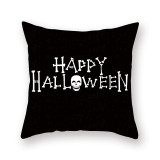 Halloween Holiday Pillowcase Cartoon Skull Head Cushion Cover Sofa Cushion