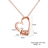 DIY Hollow Out Heart Bead Necklace with Name Engraved Custom Gift For Mom Friends