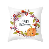 Halloween Holiday Wreath Pillow Cushion Cover Pillowcase