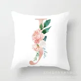4PCS Home Cotton Decorative Letter A-Z Throw Pillow Case Cushion Covers For Sofa Couch Bed Chair
