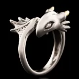 Silver Pterosaur Punk Adjustable Stackable Finger Rings