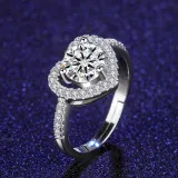 Silver Zircon Diamond Love Heart Pendant Chain Jewelry Earrings Necklaces Jewelry Sets