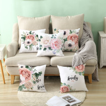 6PCS Home Cotton Decorative Flower Throw Pillow Case Cushion Covers For Sofa Couch Bed Chair