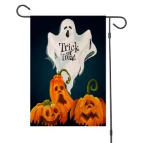 Halloween Ghost Pumpkin Trick or Ttreat Garden Courtyard Flag