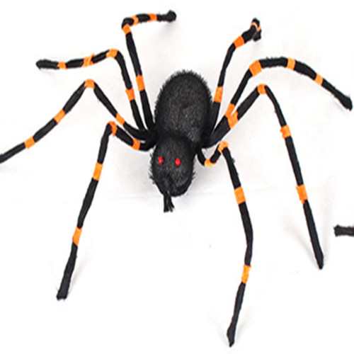 Tricky Toy Orange Spider Halloween Plush Toy Simulation Spider