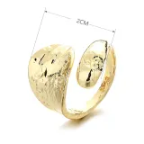 Gold Rretro Wide Opening Adjustable Irregular Chain Ring Gifts