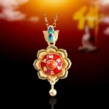 Traditional Lotus Anxiety Relief Ring And Necklace For Women With Gift Box