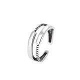 9PCS Silver Vintage Star Hollow Stackable Finger Punk Rings Set