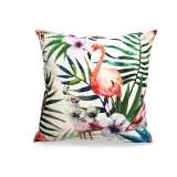Fancy Flowers Tropical Plants Flamingo Throw Pillow Case Cushion Cover