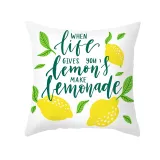 4PCS Home Cotton Decorative Lemon Throw Pillow Case Cushion Covers For Sofa Couch Bed Chair