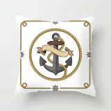 4PCS Ocean Sailing Boat Anchor Decorative Throw Pillow Case Cushion Covers