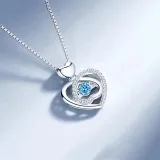 Silver Zircon Diamond Love Pendant Chain Jewelry Bracelet Necklaces Jewelry Sets